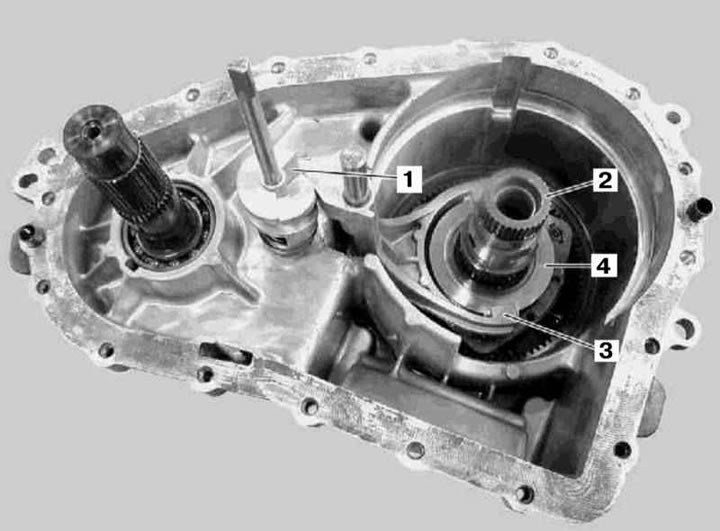 Az osztómű-váltó mechanizmus beszerelésének részletei