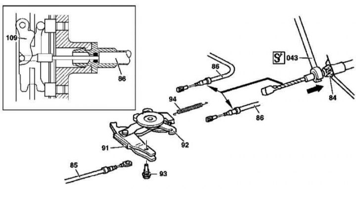 Как снять стояночный тормоз на мерседес Removal and installation of the cable assembly of the parking brake actuator (Me