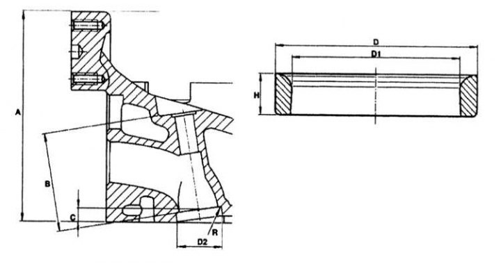 Детали установки седла клапана