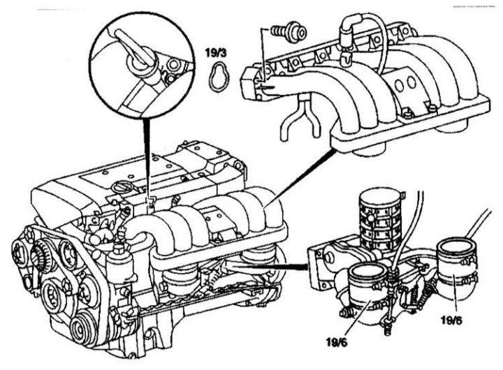 Как снять двигатель мерседес 210 Removal and installation of the inlet pipeline with the resonator (Mercedes-Benz