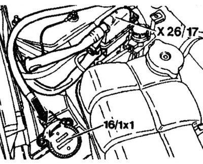 9. Disconnect the cruise control rod. 10. Disconnect the wiring connector (X25/17) and the wiring…