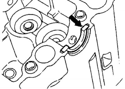 11. Remove the retaining gasket (axial clearance adjuster) and check its condition.