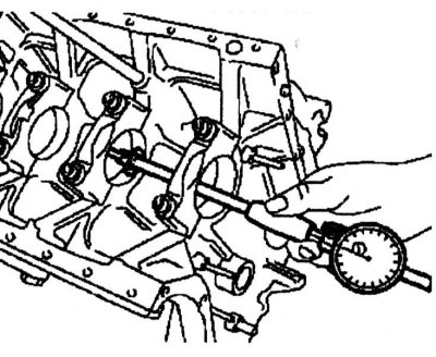 2. Measure the diameter of the crankshaft bore in the cylinder block (with main bearing caps…