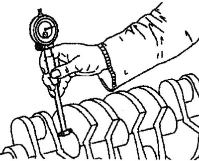 1. Measure the width of the crankshaft main bearing journal.