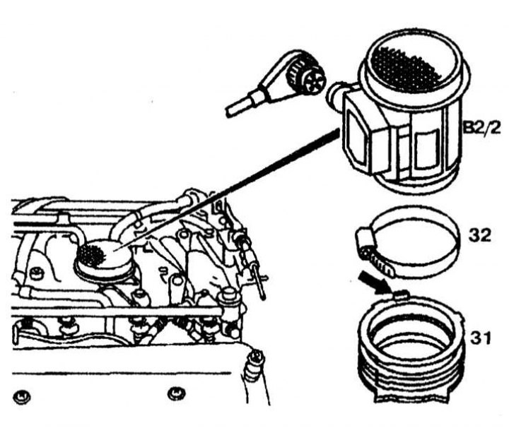 Детали установки измерителя воздушного потока двигателей 119.97