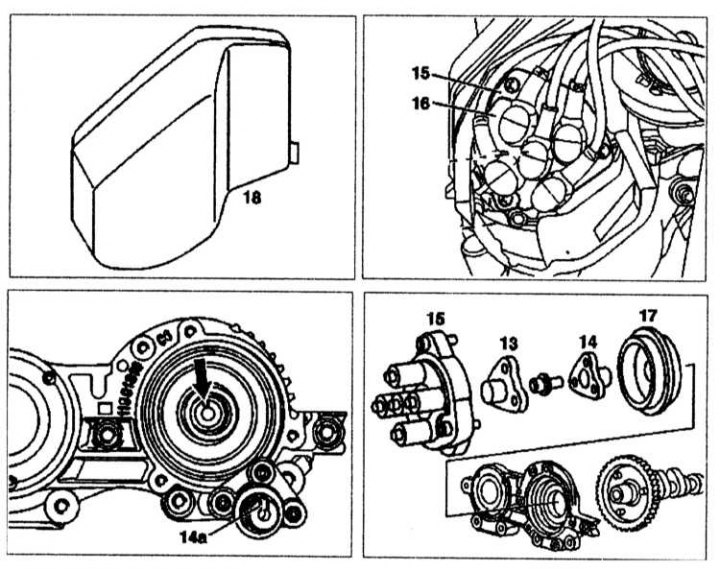 Ignition distributor installation details (m119.97 engines)