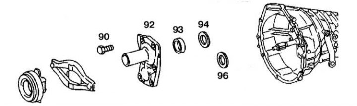 Детали установки передней крышки коробки передач