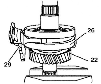 2. Встановіть штекер з важелем (29).
