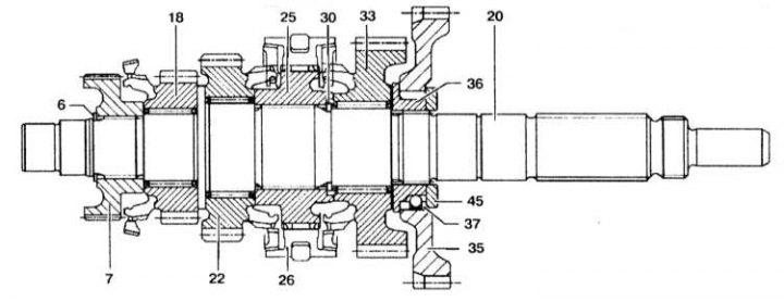 Конструкція веденого валу РКПП з №6552835 до №7011675