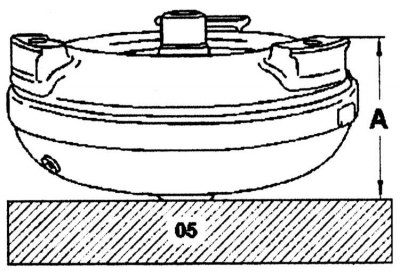 2. Measure the overall height «A» of the rotary converter housing. If the measurement result…