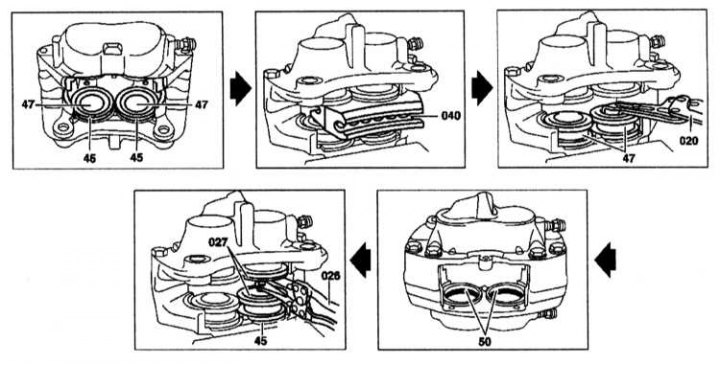 Replacing the front caliper