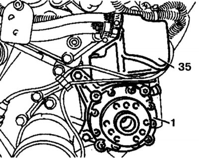3. On models 140.056/057, on engine 120 the pump (1) has an expansion tank for regulating the oil…