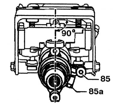 Fix the bracket (85) at 90° to the pipe, adjust the distance «b» between the bracket (85) and the…