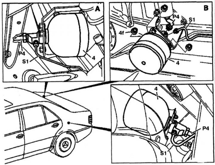 Rear Suspension Hydraulic Drive Pressure Accumulator Installation Details