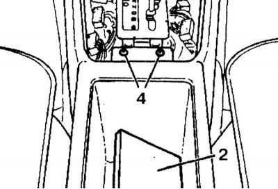 2. Remove the insert (2) and unscrew the bolts (4).