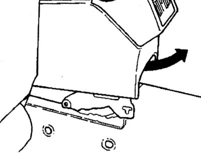 8. Lift the console from the rear, move it forward and remove it.