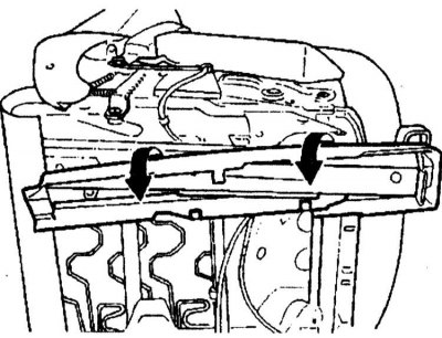 11. Remove the cover on the seat guide by turning it inward.