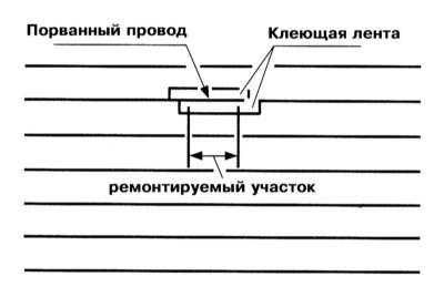 Восстановление нитей обогрева заднего стекла