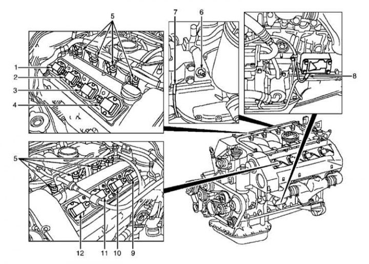 Расположение цилиндров мерседес w220