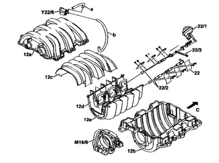 12а - Верхня частина трубопроводу; 12b - Нижня частина трубопроводу; 12с - Верхня частина вставки…