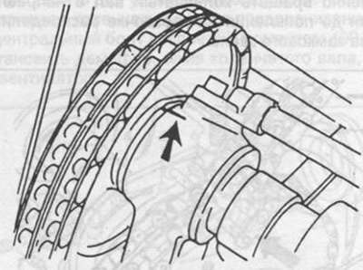 Fig. 90. Marks on the camshaft.