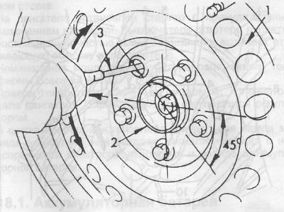 Fig. 261. Additional adjustment of the parking brake.