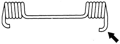 Install the spring of the second brake shoe in the same manner.